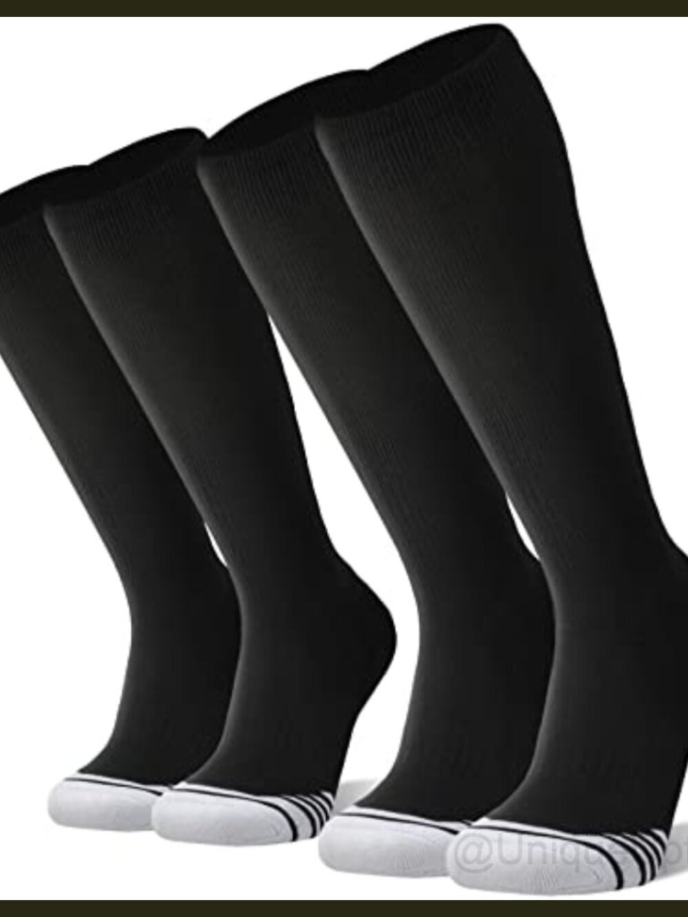 Knee High Athletic Socks Polyester Blend Cushioned Moisture Wicking for Soccer